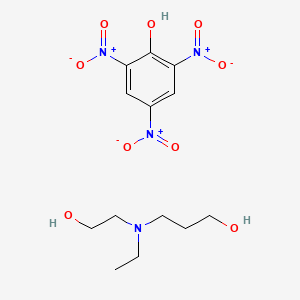 molecular formula C13H20N4O9 B14017576 3-(Ethyl-(2-hydroxyethyl)amino)propan-1-ol CAS No. 7500-33-6