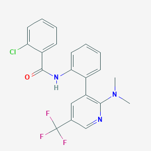 molecular formula C21H17ClF3N3O B1401760 2-氯-N-[2-(2-二甲氨基-5-三氟甲基-吡啶-3-基)-苯基]-苯甲酰胺 CAS No. 1311278-03-1