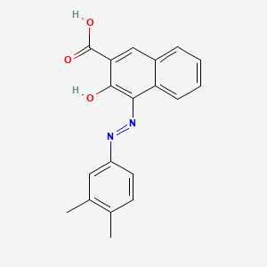 molecular formula C19H16N2O3 B14017625 2-Naphthalenecarboxylicacid, 4-[2-(3,4-dimethylphenyl)diazenyl]-3-hydroxy- CAS No. 82896-78-4