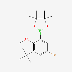 2-(5-Bromo-3-(tert-butyl)-2-methoxyphenyl)-4,4,5,5-tetramethyl-1,3,2-dioxaborolane