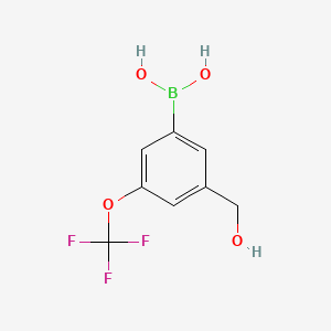 molecular formula C8H8BF3O4 B14017647 (3-(Hydroxymethyl)-5-(trifluoromethoxy)phenyl)boronic acid 