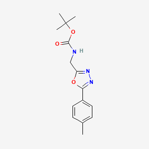 B1401766 2-tert-Butyloxycarbonylaminomethyl-5-p-Tolyl-[1,3,4]oxadiazole CAS No. 1053656-58-8