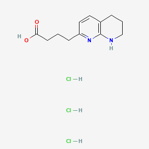 molecular formula C12H19Cl3N2O2 B14017671 4-(5,6,7,8-Tetrahydro-1,8-naphthyridin-2-YL)butanoic acid trihydrochloride 