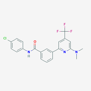 B1401772 N-(4-Chloro-phenyl)-3-(6-dimethylamino-4-trifluoromethyl-pyridin-2-yl)-benzamide CAS No. 1311279-60-3