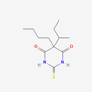 molecular formula C12H20N2O2S B14017747 5-butan-2-yl-5-butyl-2-sulfanylidene-1,3-diazinane-4,6-dione CAS No. 67050-21-9