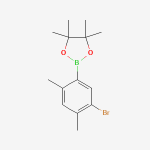 molecular formula C14H20BBrO2 B14017763 2-(5-Bromo-2,4-dimethylphenyl)-4,4,5,5-tetramethyl-1,3,2-dioxaborolane 