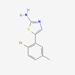 molecular formula C10H9BrN2S B14017812 5-(2-Bromo-5-methylphenyl)thiazol-2-amine 