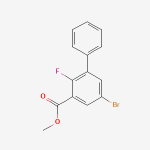 molecular formula C14H10BrFO2 B14017853 Methyl 5-bromo-2-fluoro-[1,1'-biphenyl]-3-carboxylate 