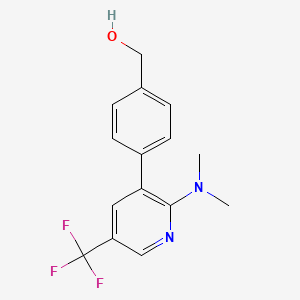 molecular formula C15H15F3N2O B1401792 [4-(2-Dimethylamino-5-trifluoromethyl-pyridin-3-yl)-phenyl]-methanol CAS No. 1311279-64-7