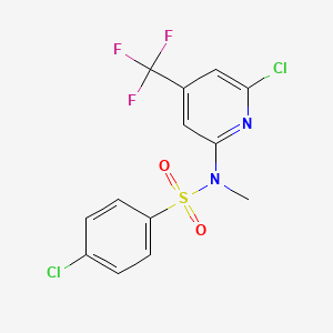 molecular formula C13H9Cl2F3N2O2S B1401803 4-Chloro-N-(6-chloro-4-(trifluoromethyl)pyridin-2-yl)-N-methylbenzenesulfonamide CAS No. 1311279-15-8