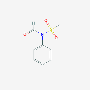 molecular formula C8H9NO3S B14018033 N-(Methanesulfonyl)-N-phenylformamide CAS No. 68984-89-4