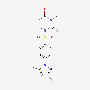 1-[4-(3,5-Dimethylpyrazol-1-yl)phenyl]sulfonyl-3-ethyl-2-sulfanylidene-1,3-diazinan-4-one