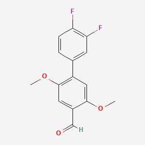 3',4'-Difluoro-2,5-dimethoxy-[1,1'-biphenyl]-4-carbaldehyde