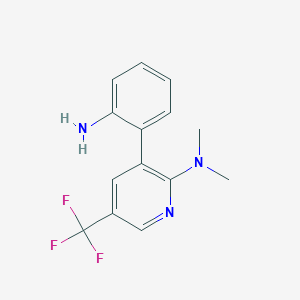 molecular formula C14H14F3N3 B1401817 [3-(2-氨基-苯基)-5-三氟甲基-吡啶-2-基]-二甲胺 CAS No. 1311278-91-7