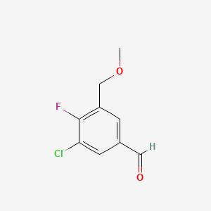 molecular formula C9H8ClFO2 B14018190 3-Chloro-4-fluoro-5-(methoxymethyl)benzaldehyde 