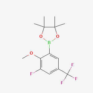 2-(3-Fluoro-2-methoxy-5-(trifluoromethyl)phenyl)-4,4,5,5-tetramethyl-1,3,2-dioxaborolane