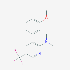 molecular formula C15H15F3N2O B1401823 [3-(3-甲氧基苯基)-5-三氟甲基吡啶-2-基]-二甲胺 CAS No. 1311278-38-2