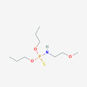 molecular formula C9H22NO3PS B14018231 N-dipropoxyphosphinothioyl-2-methoxy-ethanamine CAS No. 35812-42-1