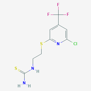 molecular formula C9H9ClF3N3S2 B1401826 [2-(6-氯-4-三氟甲基-吡啶-2-基硫代)-乙基]-硫脲 CAS No. 1311278-66-6