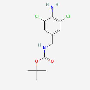 molecular formula C12H16Cl2N2O2 B14018262 tert-Butyl (4-amino-3,5-dichlorobenzyl)carbamate 