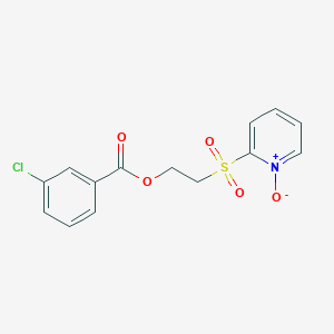 2-((2-[(3-Chlorobenzoyl)oxy]ethyl)sulfonyl)pyridinium-1-olate