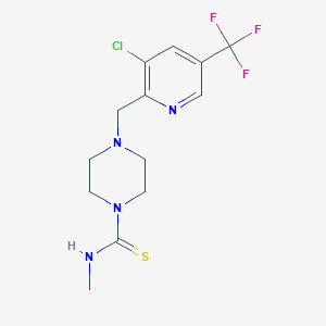 molecular formula C13H16ClF3N4S B1401832 4-(3-氯-5-三氟甲基-吡啶-2-基甲基)-哌嗪-1-甲硫代氨基甲酸甲酯 CAS No. 1311278-41-7