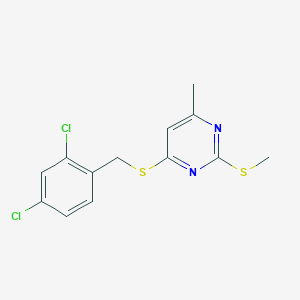 4-{[(2,4-Dichlorophenyl)methyl]sulfanyl}-6-methyl-2-(methylsulfanyl)pyrimidine