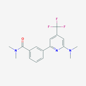 molecular formula C17H18F3N3O B1401835 3-(6-二甲氨基-4-三氟甲基-吡啶-2-基)-N,N-二甲基-苯甲酰胺 CAS No. 1311278-48-4