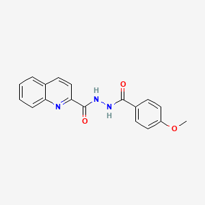 N'-(4-methoxybenzoyl)quinoline-2-carbohydrazide