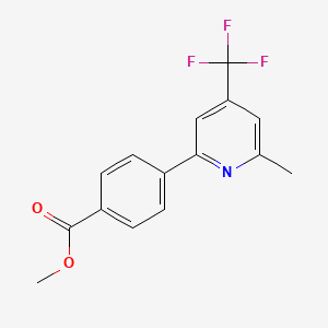 B1401836 Methyl 4-[6-methyl-4-(trifluoromethyl)-2-pyridyl]benzoate CAS No. 1311278-62-2