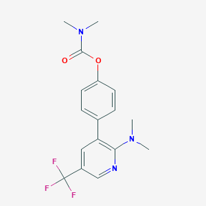 B1401838 Dimethyl-carbamic acid 4-(2-dimethylamino-5-trifluoromethyl-pyridin-3-yl)-phenyl ester CAS No. 1311278-89-3
