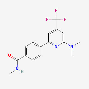 molecular formula C16H16F3N3O B1401843 4-(6-二甲氨基-4-三氟甲基-吡啶-2-基)-N-甲基-苯甲酰胺 CAS No. 1311279-33-0