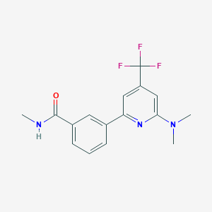 molecular formula C16H16F3N3O B1401844 3-(6-二甲基氨基-4-三氟甲基-吡啶-2-基)-N-甲基-苯甲酰胺 CAS No. 1311278-98-4