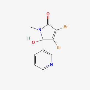 3,4-Dibromo-5-hydroxy-1-methyl-5-pyridin-3-ylpyrrol-2-one