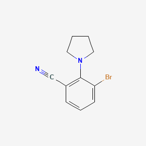 B1401852 3-Bromo-2-(pyrrolidin-1-yl)benzonitrile CAS No. 1707572-74-4