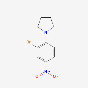 molecular formula C10H11BrN2O2 B1401853 1-(2-Bromo-4-nitrophenyl)pyrrolidine CAS No. 1260655-13-7