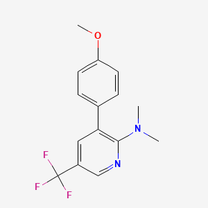 B1401857 [3-(4-Methoxy-phenyl)-5-trifluoromethyl-pyridin-2-yl]-dimethyl-amine CAS No. 1311278-76-8