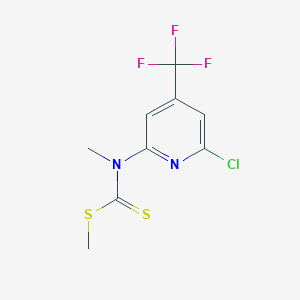 molecular formula C9H8ClF3N2S2 B1401858 (6-氯-4-三氟甲基-吡啶-2-基)-甲基-二硫代氨基甲酸甲酯 CAS No. 1311279-27-2
