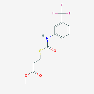 Methyl 3-[[3-(trifluoromethyl)phenyl]carbamoylsulfanyl]propanoate