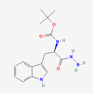 molecular formula C16H22N4O3 B14018604 (R)-Tert-butyl (1-hydrazinyl-3-(1H-indol-3-YL)-1-oxopropan-2-YL)carbamate 