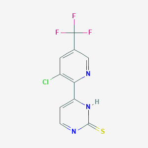 molecular formula C10H5ClF3N3S B1401862 4-(3-氯-5-三氟甲基吡啶-2-基)-嘧啶-2-硫醇 CAS No. 1311278-19-9