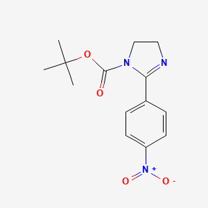 tert-butyl 2-(4-nitrophenyl)-4,5-dihydro-1H-imidazole-1-carboxylate