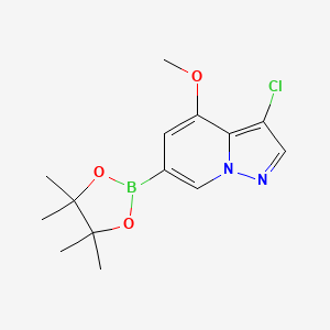 3-Chloro-4-methoxy-6-(4,4,5,5-tetramethyl-1,3,2-dioxaborolan-2-yl)pyrazolo[1,5-a]pyridine