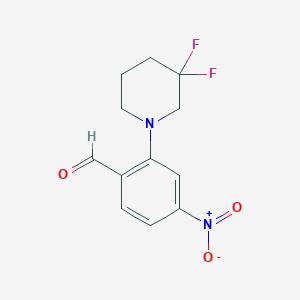 molecular formula C12H12F2N2O3 B1401865 2-(3,3-Difluoropiperidin-1-yl)-4-nitrobenzaldehyde CAS No. 1774900-09-2