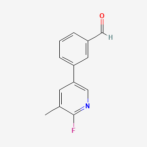 3-(6-Fluoro-5-methylpyridin-3-yl)benzaldehyde