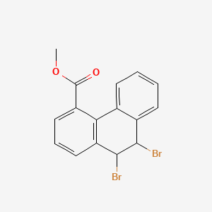 molecular formula C16H12Br2O2 B14018667 Methyl 9,10-dibromo-9,10-dihydrophenanthrene-4-carboxylate CAS No. 26847-76-7