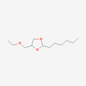 molecular formula C12H24O3 B14018672 4-(Ethoxymethyl)-2-hexyl-1,3-dioxolane CAS No. 6301-69-5