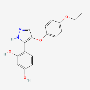 4-[4-(4-ethoxyphenoxy)-1H-pyrazol-3-yl]benzene-1,3-diol