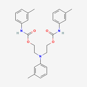 molecular formula C27H31N3O4 B14018717 [(3-Methylphenyl)imino]diethane-2,1-diyl bis[(3-methylphenyl)carbamate] CAS No. 17683-86-2