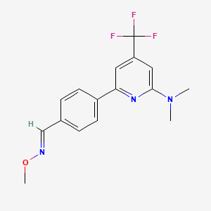 molecular formula C16H16F3N3O B1401873 4-(6-二甲氨基-4-三氟甲基-吡啶-2-基)-苯甲醛-O-甲基肟 CAS No. 1311283-84-7